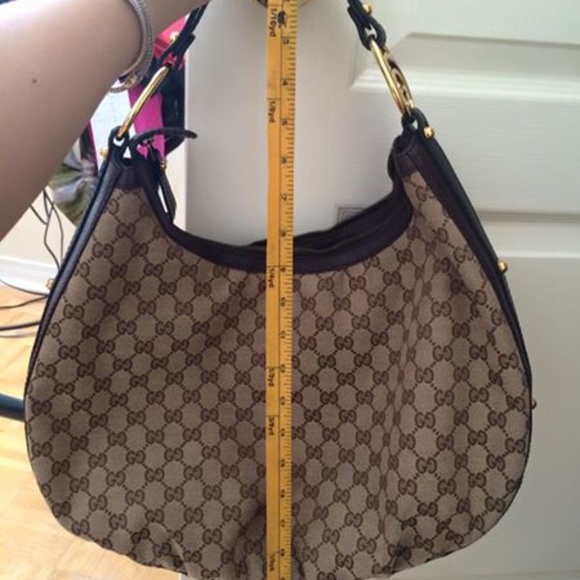 ❤️SOLD❤️ Authentic Gucci Interlocking GG Canvas Hobo - Picture 6 of 8